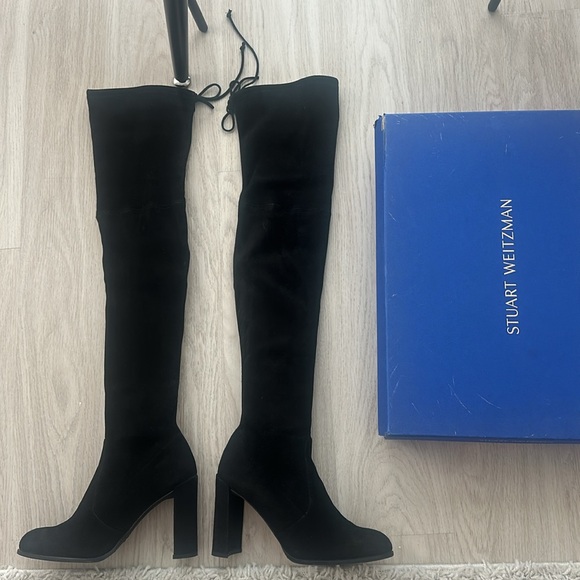 STUART WEITZMAN- Hiline Suede Over-The-Knee Boots - Picture 4 of 14